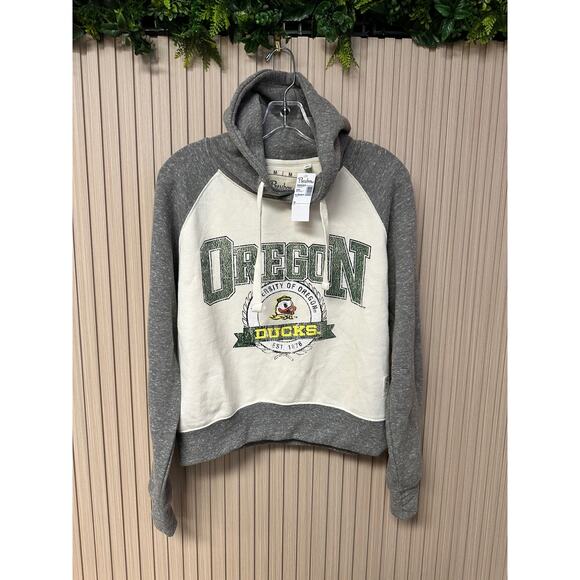 Pressbox Oregon Ducks Cody Tri-Bend Raglan Fleece Hoodie Women's Size M - Picture 1 of 13